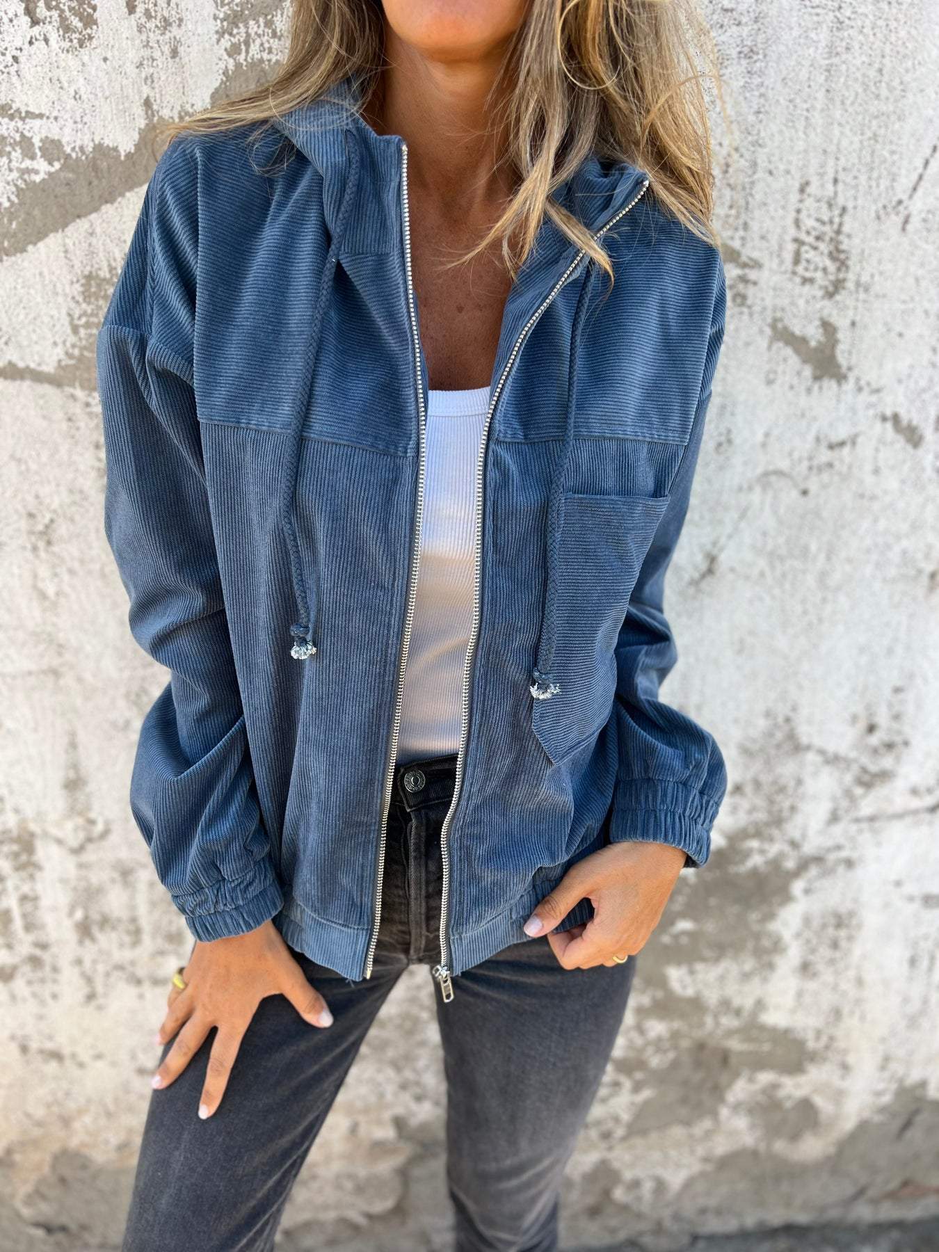 Callista - Casual Women's Hooded Jacket in Color Comfortable and Functional
