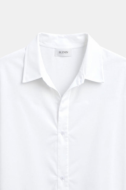 Old Money Short Sleeve Solid Button Front Shirt