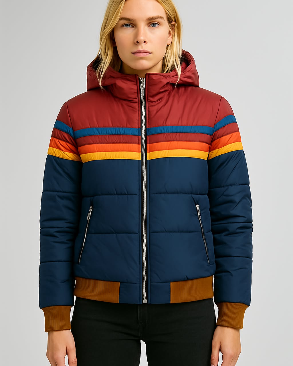 Audrina - Women's jacket with waterproof fabric, hood and fitted fit