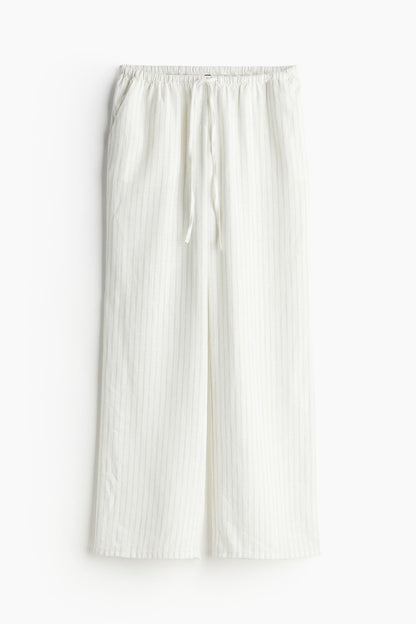 Old Money Classic Linen Loose Gruty Pants
