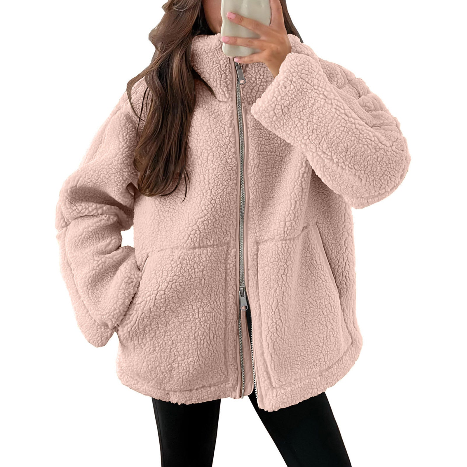 Araminta - Oversized Double zipper Winter Jacket