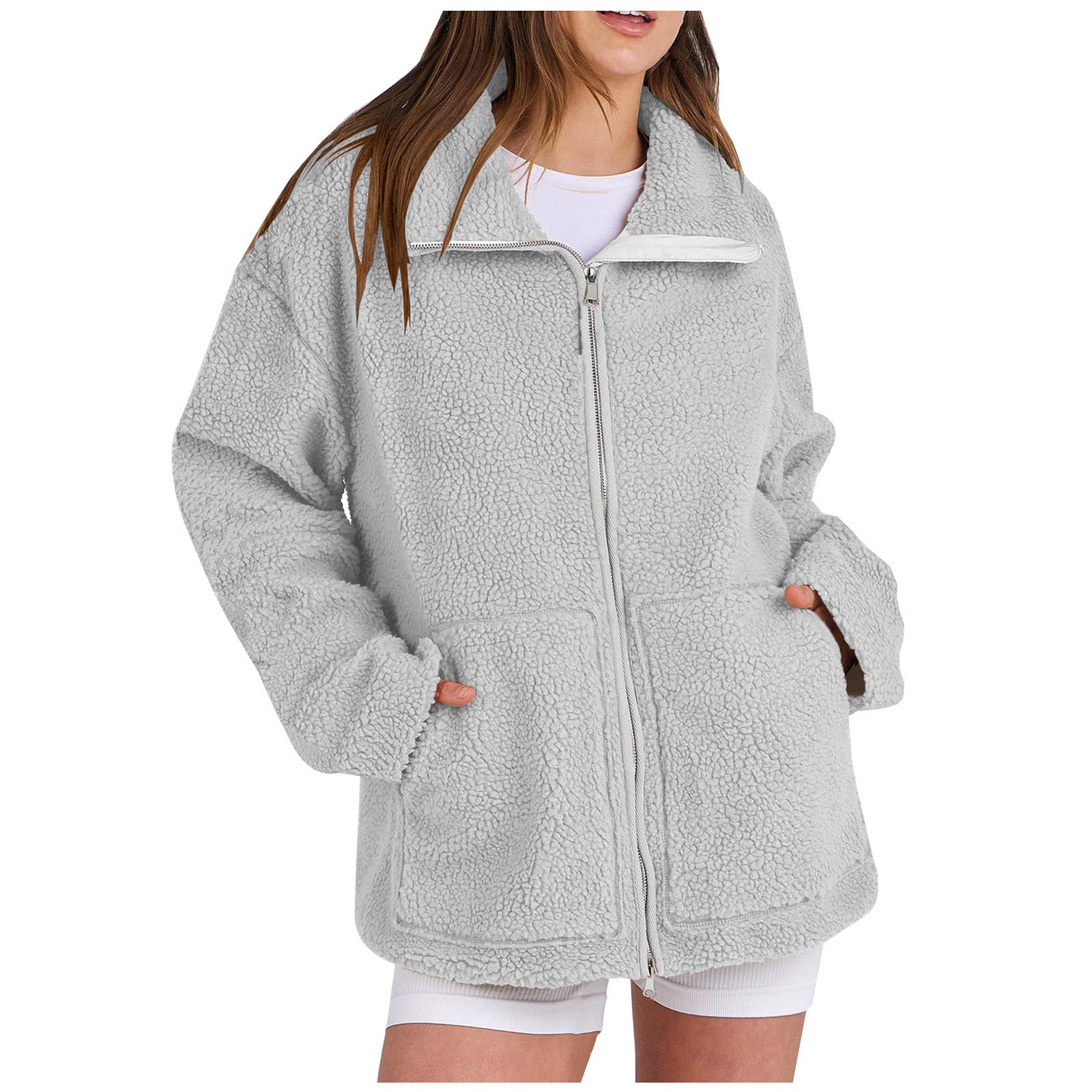 Araminta - Oversized Double zipper Winter Jacket