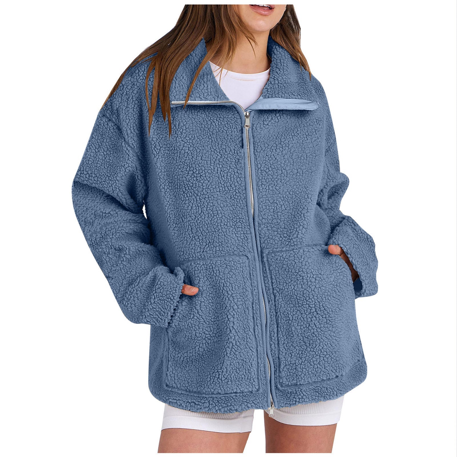 Araminta - Oversized Double zipper Winter Jacket