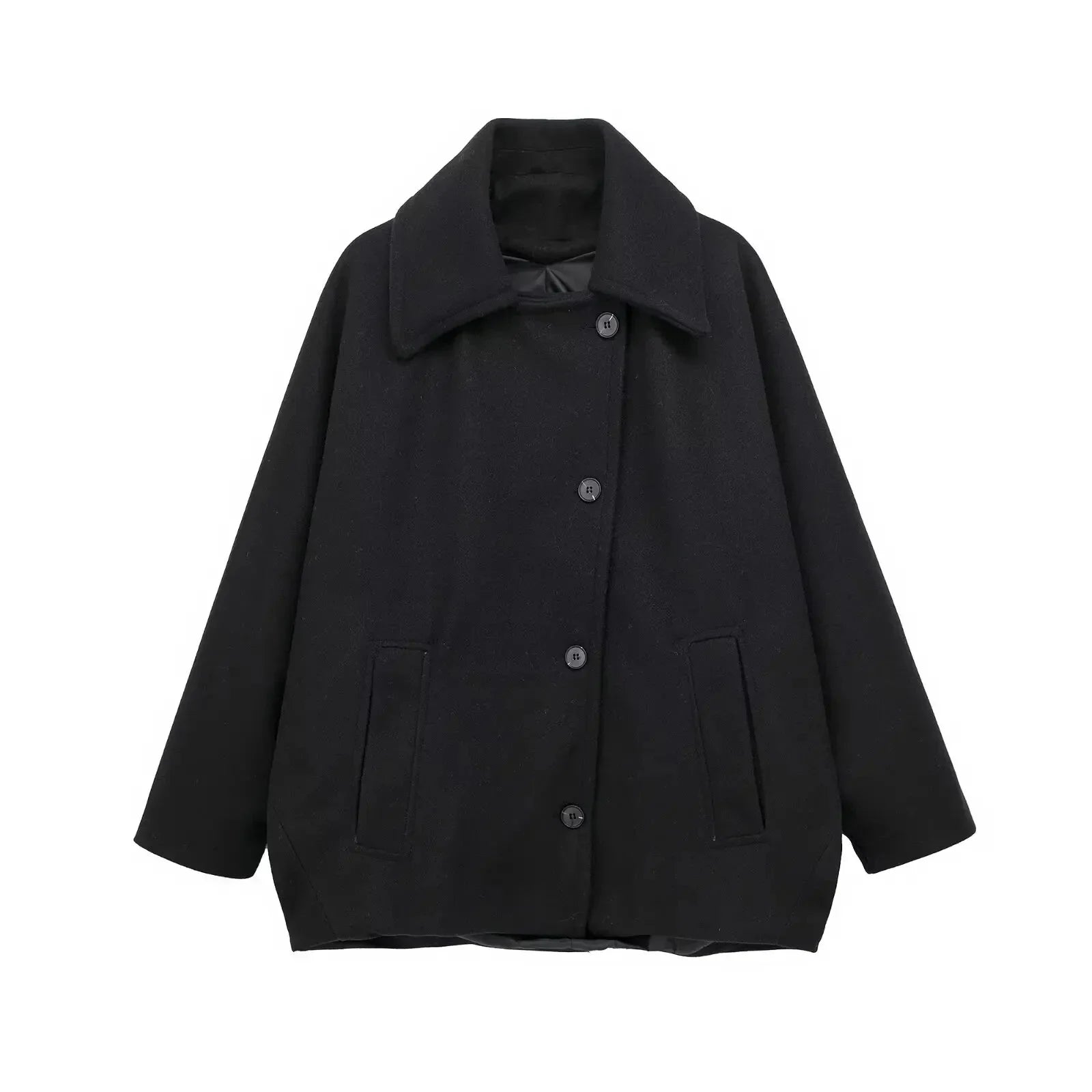Flavia - Winter Women Loose Short Jacket Stand Collar