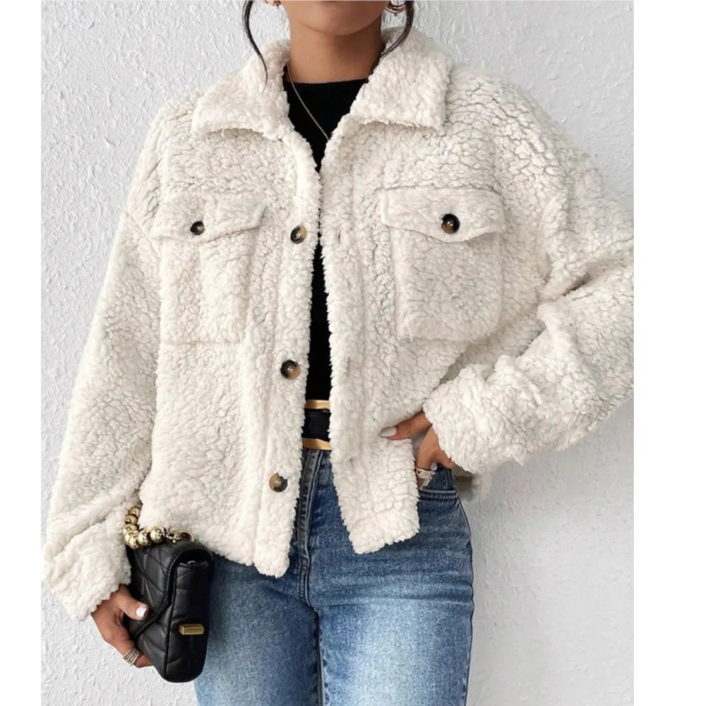 Azalea - Autumn Winter New Long sleeved Plush Jacket
