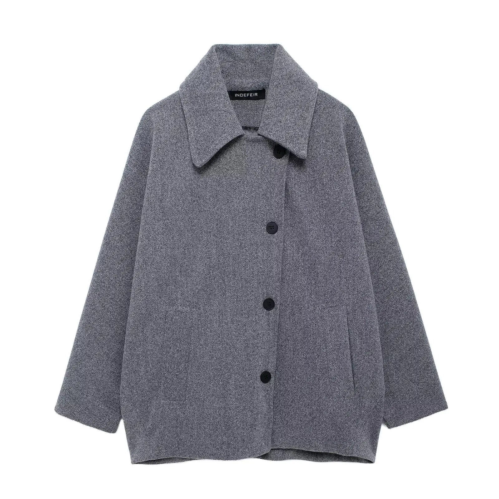 Flavia - Winter Women Loose Short Jacket Stand Collar
