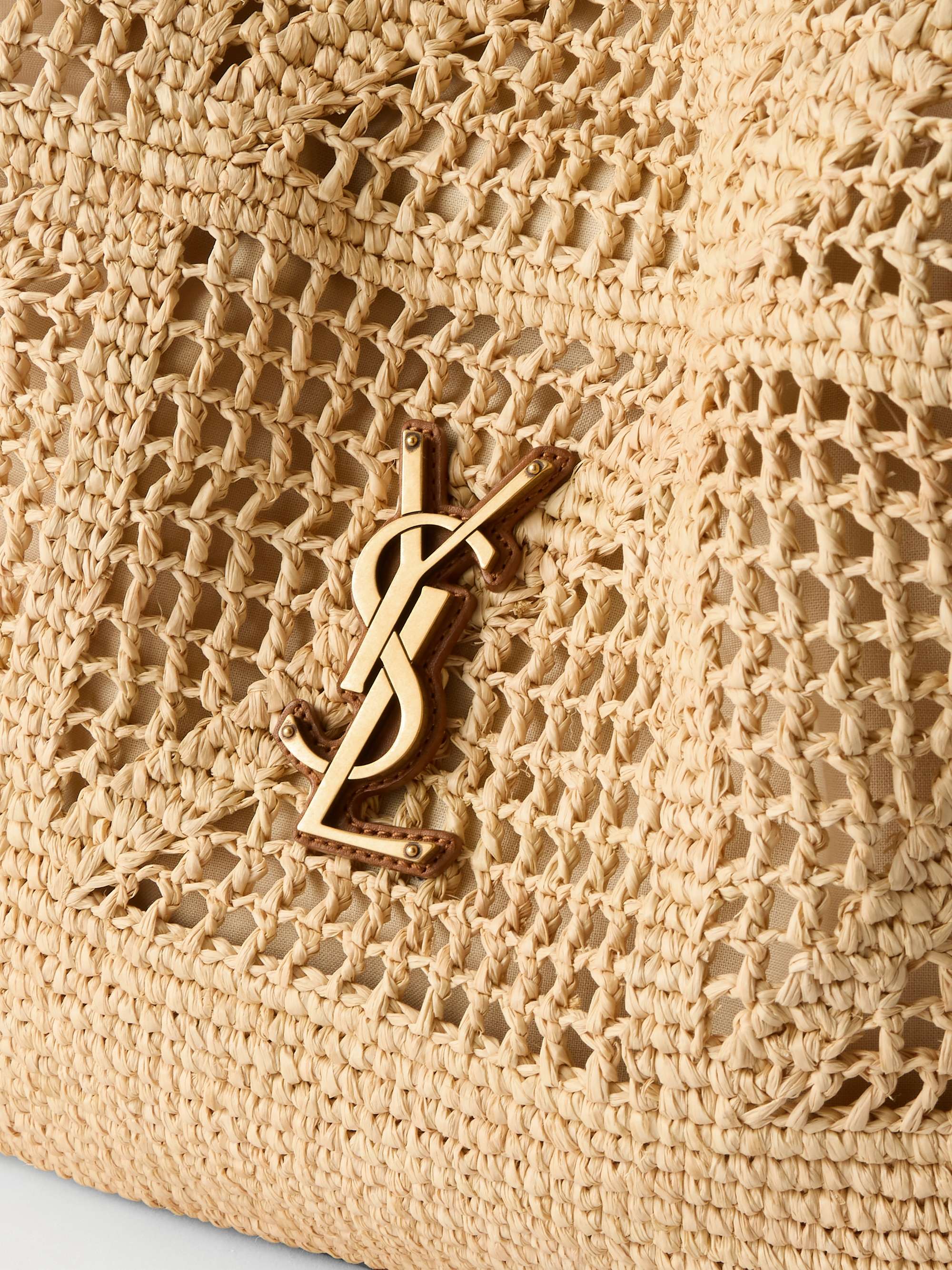 Jamie tote bag with raffia leather trim